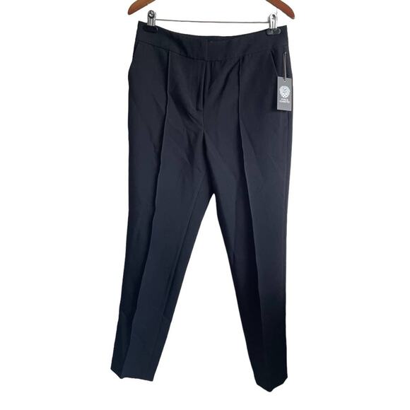 Vince Camuto Women Pants 8‎ Black Tapered Leg Stretch Pockets Comfort Workwear - Picture 1 of 9